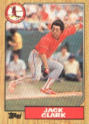 1987 Topps Baseball Cards      520     Jack Clark